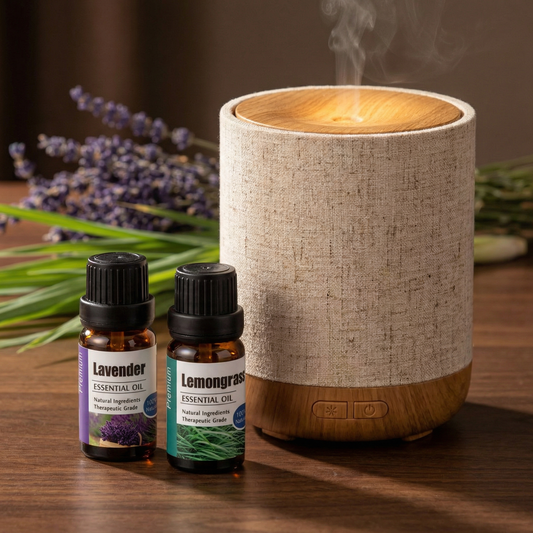 Diffuser + 2 Essential Oils — Save 5 KD